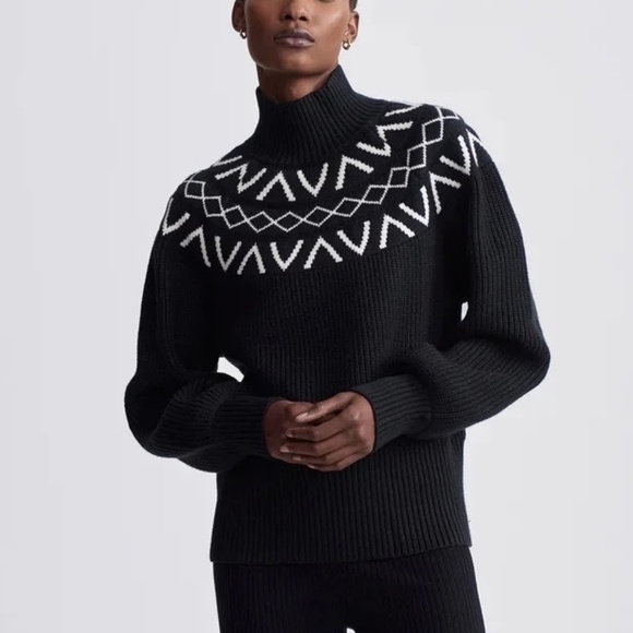 NWT Varley Marcie Fair Isle Yoke Knit - Picture 1 of 5
